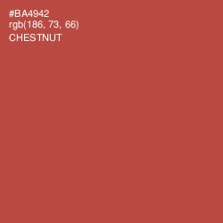 #BA4942 - Chestnut Color Image