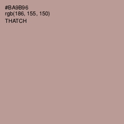 #BA9B96 - Thatch Color Image