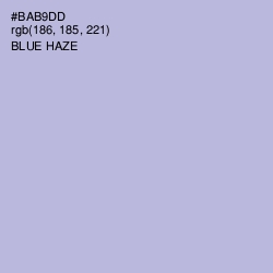 #BAB9DD - Blue Haze Color Image