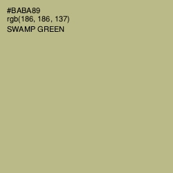 #BABA89 - Swamp Green Color Image