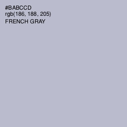 #BABCCD - French Gray Color Image