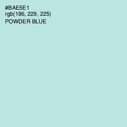 #BAE5E1 - Powder Blue Color Image