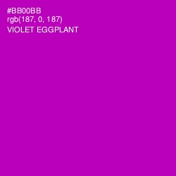 #BB00BB - Violet Eggplant Color Image