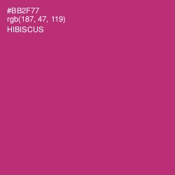 #BB2F77 - Hibiscus Color Image