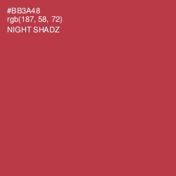 #BB3A48 - Night Shadz Color Image