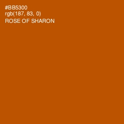#BB5300 - Rose of Sharon Color Image