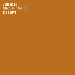 #BB6D20 - Desert Color Image