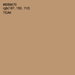#BB9670 - Teak Color Image