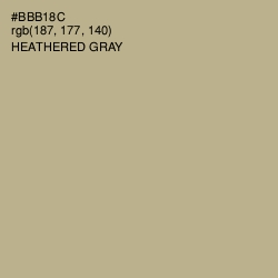 #BBB18C - Heathered Gray Color Image