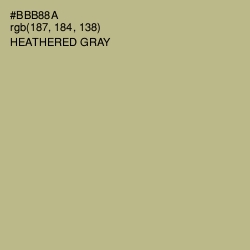 #BBB88A - Heathered Gray Color Image
