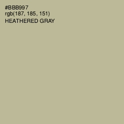 #BBB997 - Heathered Gray Color Image