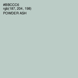 #BBCCC6 - Powder Ash Color Image