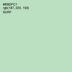 #BBDFC1 - Surf Color Image