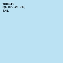 #BBE2F3 - Sail Color Image