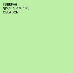 #BBEFA6 - Celadon Color Image