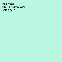 #BBF6E3 - Ice Cold Color Image