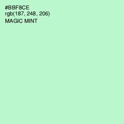 #BBF8CE - Magic Mint Color Image