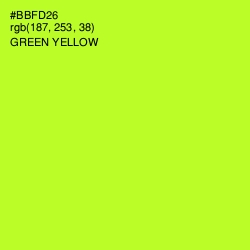 #BBFD26 - Green Yellow Color Image