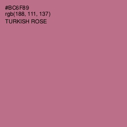 #BC6F89 - Turkish Rose Color Image