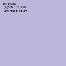 #BCB6DA - Lavender Gray Color Image