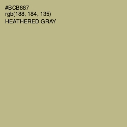 #BCB887 - Heathered Gray Color Image