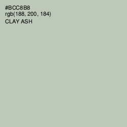 #BCC8B8 - Clay Ash Color Image