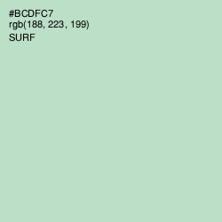 #BCDFC7 - Surf Color Image
