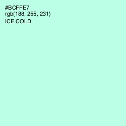 #BCFFE7 - Ice Cold Color Image