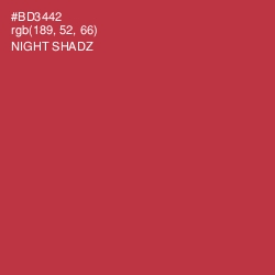 #BD3442 - Night Shadz Color Image