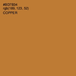 #BD7B34 - Copper Color Image
