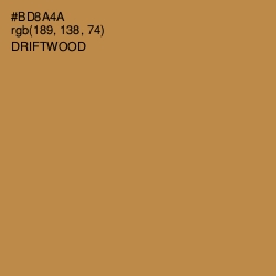 #BD8A4A - Driftwood Color Image
