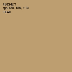 #BD9E71 - Teak Color Image