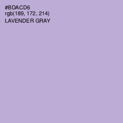 #BDACD6 - Lavender Gray Color Image