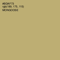 #BDAF73 - Mongoose Color Image