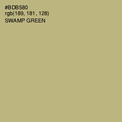#BDB580 - Swamp Green Color Image