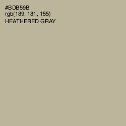 #BDB59B - Heathered Gray Color Image
