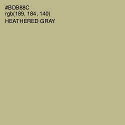#BDB88C - Heathered Gray Color Image