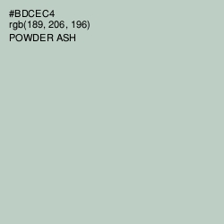 #BDCEC4 - Powder Ash Color Image