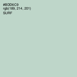 #BDD6C9 - Surf Color Image