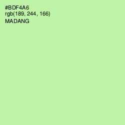 #BDF4A6 - Madang Color Image