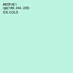 #BDF4E1 - Ice Cold Color Image