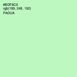 #BDF8C0 - Padua Color Image