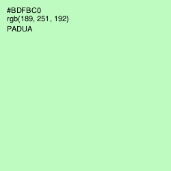 #BDFBC0 - Padua Color Image