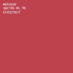 #BE424E - Chestnut Color Image