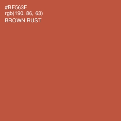 #BE563F - Brown Rust Color Image