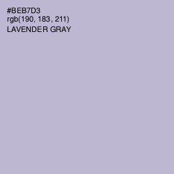 #BEB7D3 - Lavender Gray Color Image