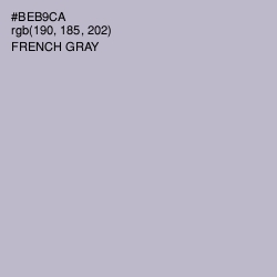 #BEB9CA - French Gray Color Image
