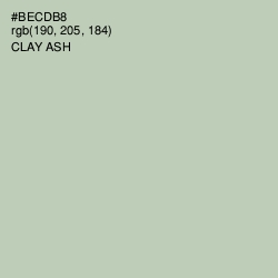 #BECDB8 - Clay Ash Color Image