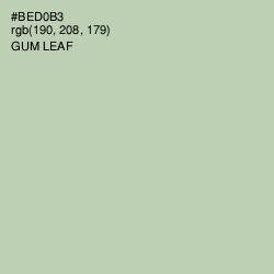 #BED0B3 - Gum Leaf Color Image