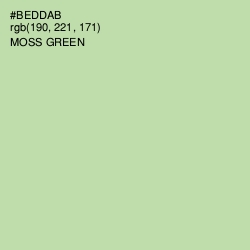 #BEDDAB - Moss Green Color Image